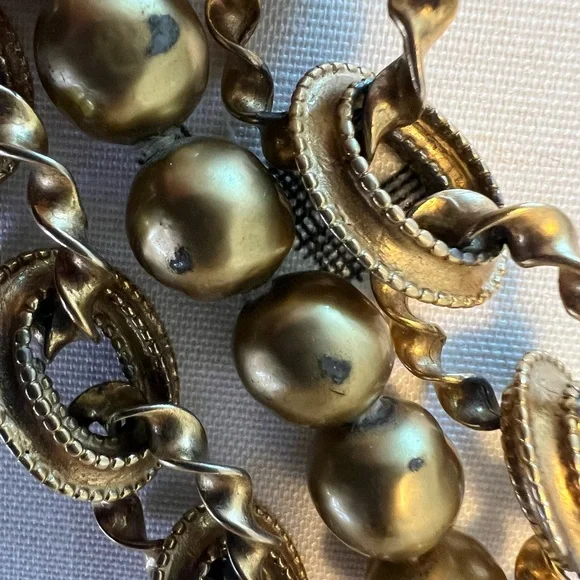 Karl Lagerfeld Couture Gold Pearl & Treasure Chain Bracelet - Picture 11 of 11